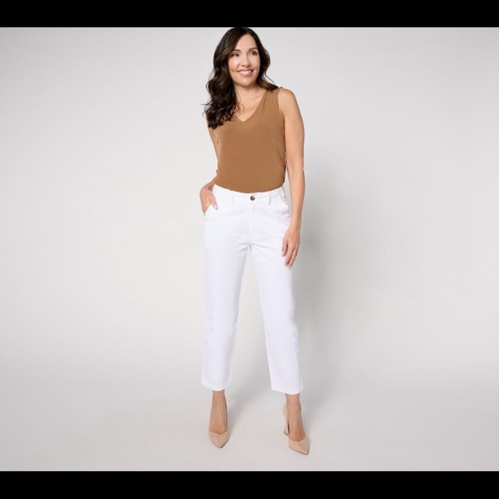 JOAN RIVERS Tru-waist twill ankle pants Small Petite NWT in packaging